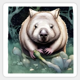 Relaxing Wombat Sticker